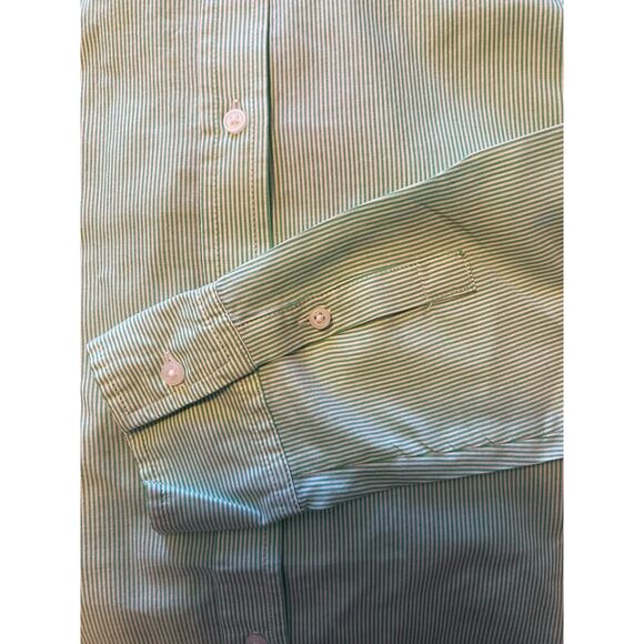 Everlane The Silky Cotton Relaxed Shirt Pinstripe Mint Green Size 2 NWT - Picture 8 of 9